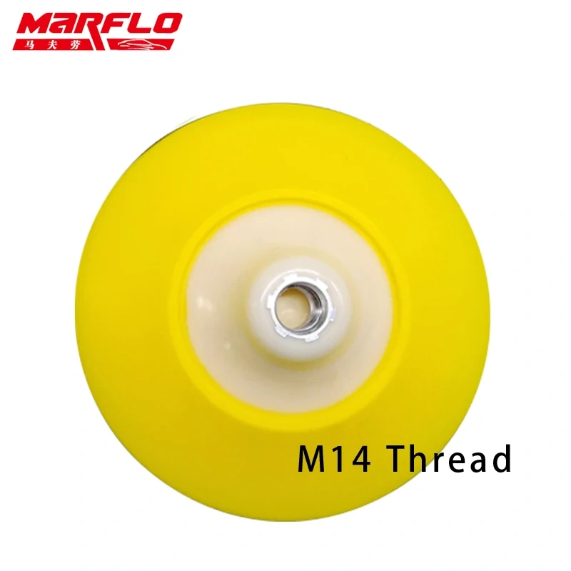 Marflo Car Wash Plate Backing Pad with Polishing Sponge Pad 6"  Thread M14 M16 5/8-11 Flexible Polishing Pad