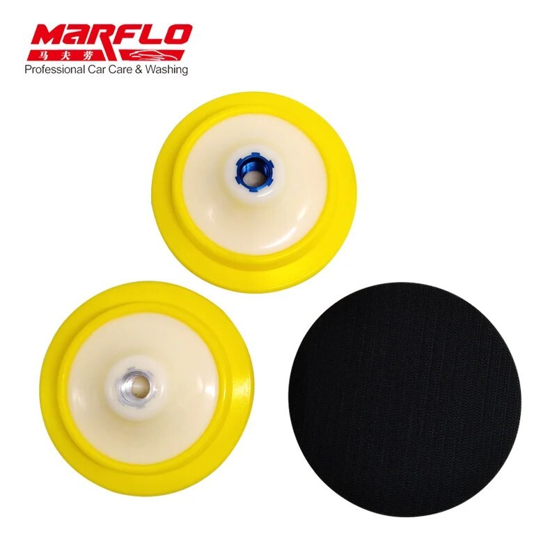 PU Backing Plate Pad 5"  3 Thread M14 M16 5/8-11 Flexible Polishing Pad for Car Polisher