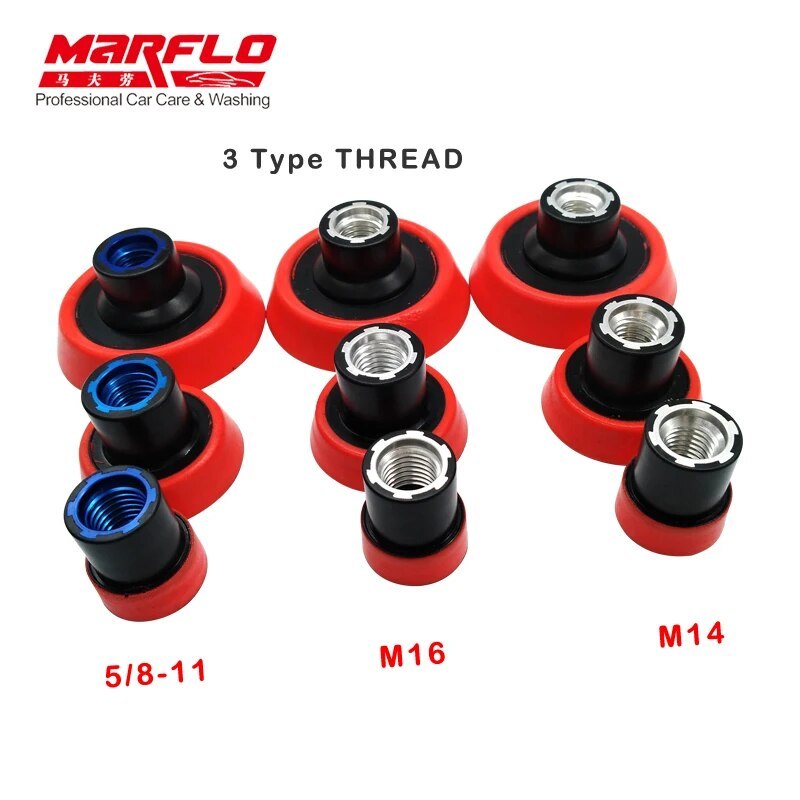 Marflo Sanding Backing Pad Plate Backing Pad M14 Thread M16 5/8-11 T1.2" 2" 3" 3size in one Package BT-70P123
