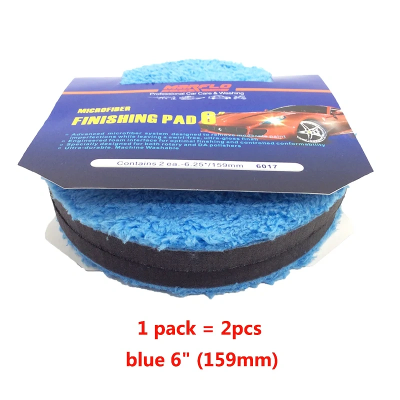 MARFLO Paint Car Care 6" Microfiber Buff Sponge Polishing Pad  Wax Pad  For Both Rotary and DA Polisher