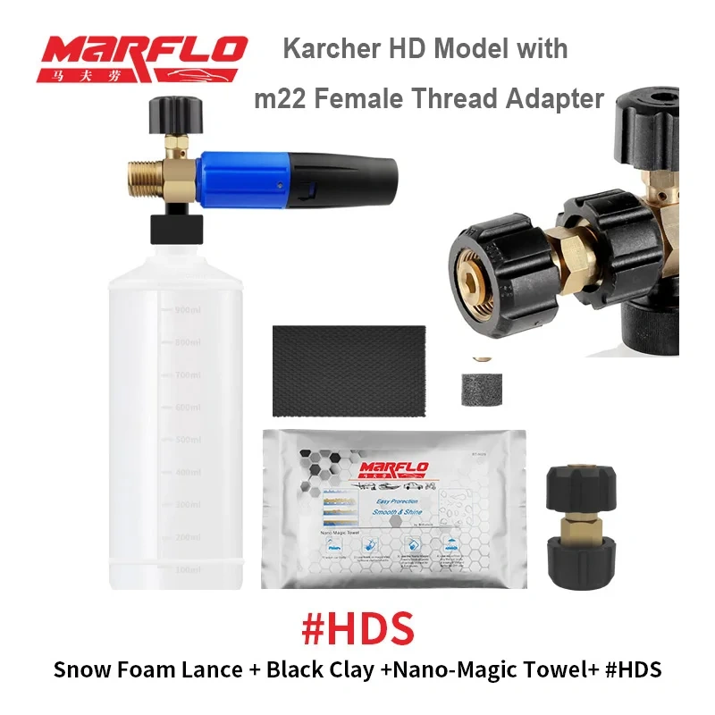 Marflo Snow Foam Gun Lance for Water Gun Lavor Karcher HDS Nilfisk Black&Decker Makita AR Blue Intersko