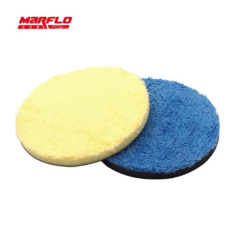 MARFLO Paint Car Care 6" Microfiber Buff Sponge Polishing Pad  Wax Pad  For Both Rotary and DA Polisher
