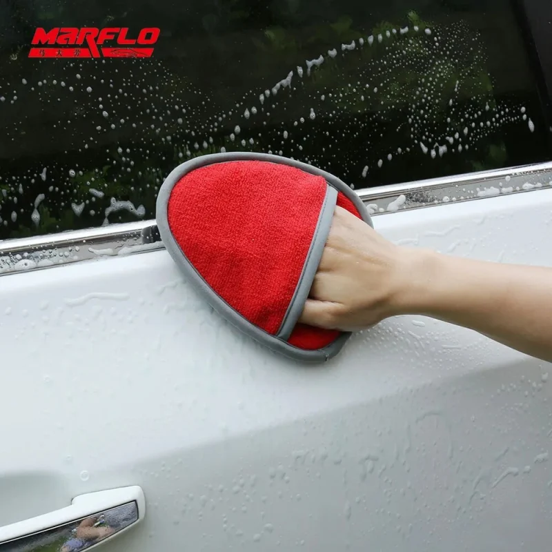 Marflo Car Wash Tools Cleaning Microfiber Glove Magic Clay Mitt Cloth Towel Auto Detailing Eraser Sponge Clay Bar Pad