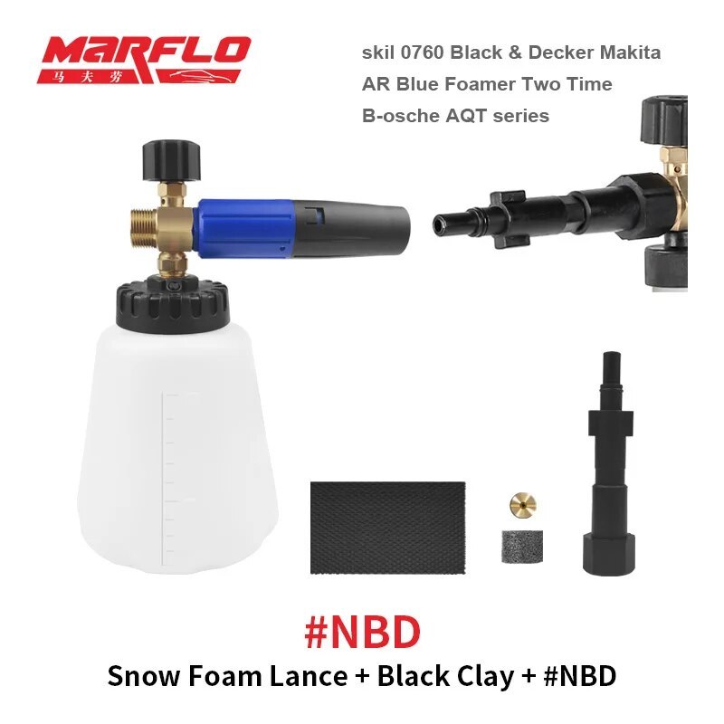 Marflo New Snow Foam Gun Lance for Water Gun Lavor Karcher HDS Nilfisk Black&Decker Makita AR Blue Intersko