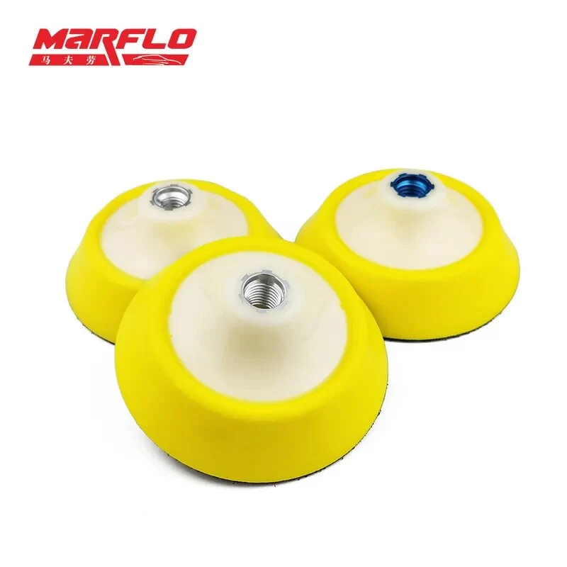 Marflo 5in PU Foam Backing Plate Drill Buffer 125mm Hook Loop M14 M16 Thread for Polishing Machine