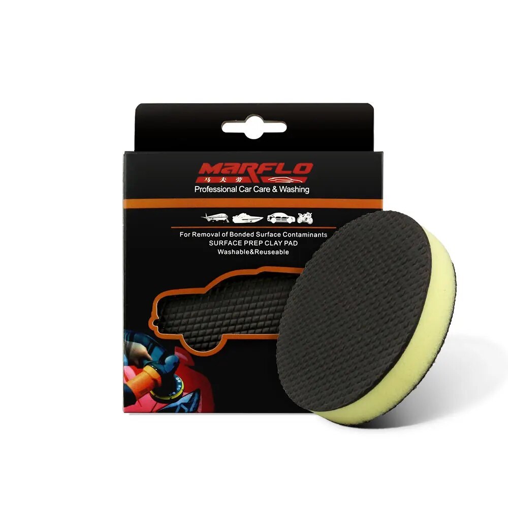 Marflo Car Washing Polish Wax Pad Heavy Grad Magic Clay Sponges Care Detailing Auto Tools Cleaning 6 5 4 3 Inch