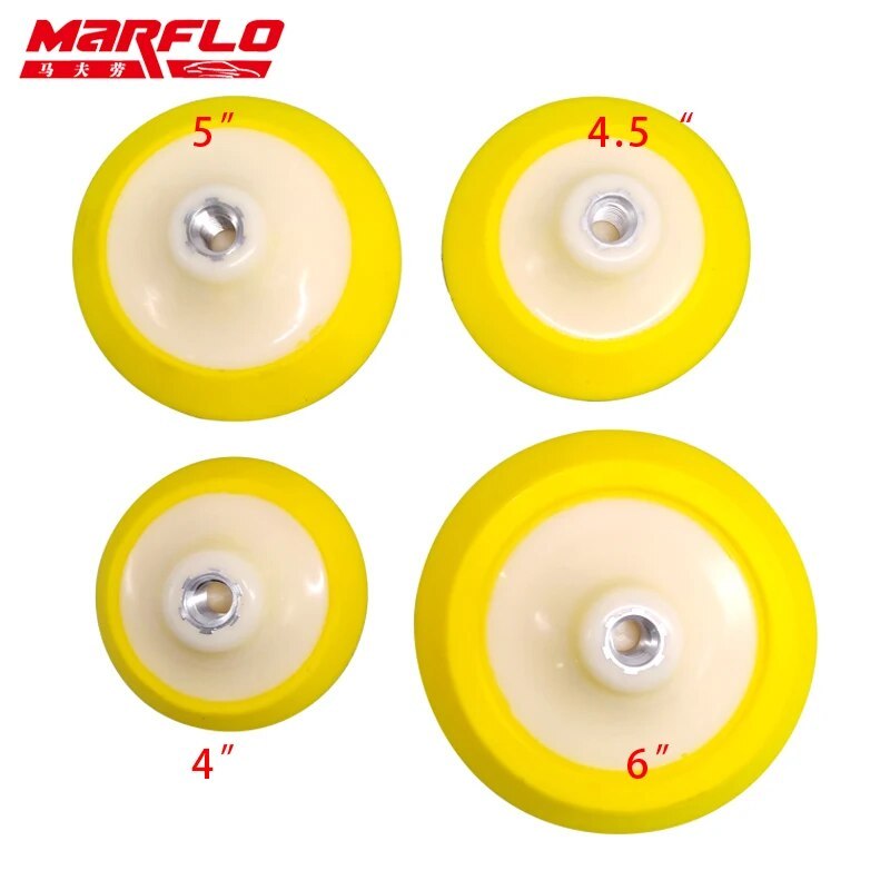 Plate Backing Pad for M14 Polisher with Polishing Sponge Pad 4" 4.5" 5" 6"  Hook Loop Backing Pad  Marflo