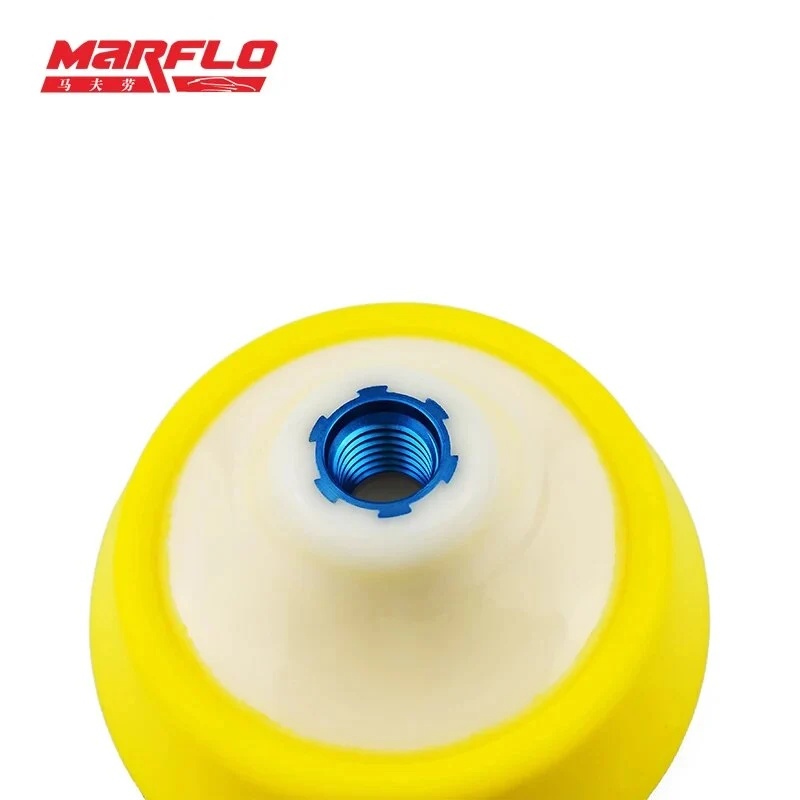 Marflo 5in PU Foam Backing Plate Drill Buffer 125mm Hook Loop M14 M16 Thread for Polishing Machine