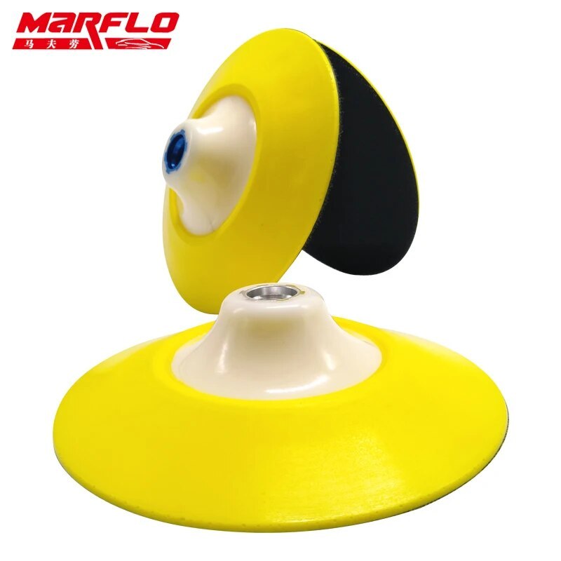Marflo Car Wash Plate Backing Pad with Polishing Sponge Pad 6"  Thread M14 M16 5/8-11 Flexible Polishing Pad