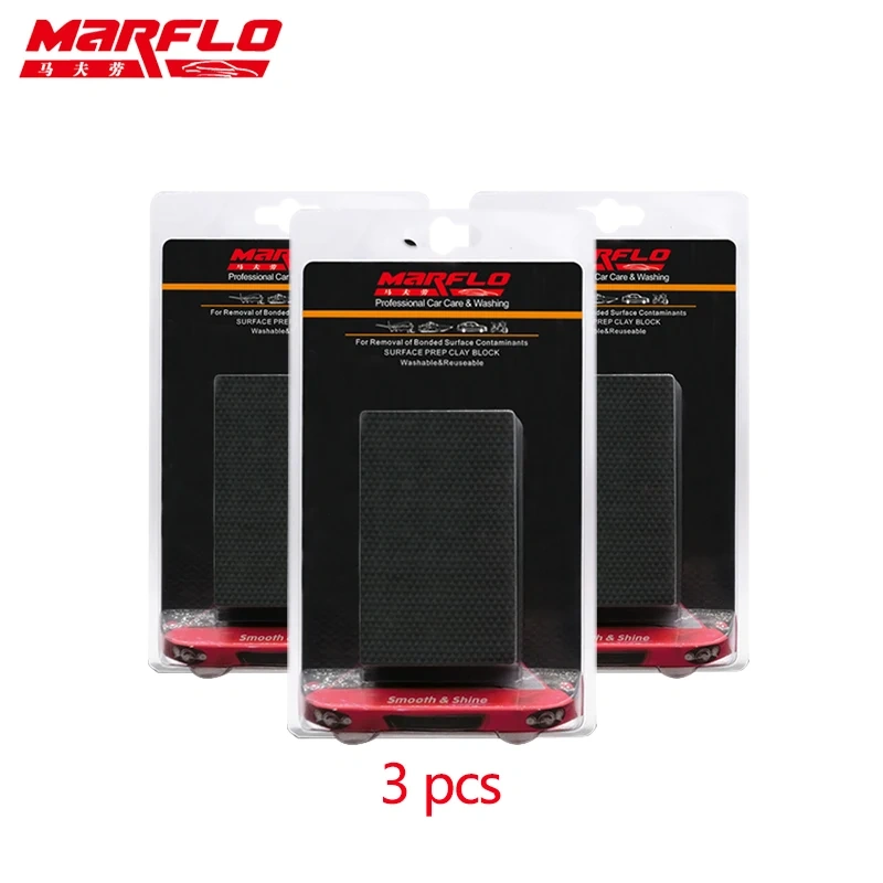 Marflo Car Washing Cleaner Magic Clay Bar Block Sponge Clay Removal Contaminants Before Paint Wax Ceramic CoatingBT-6045