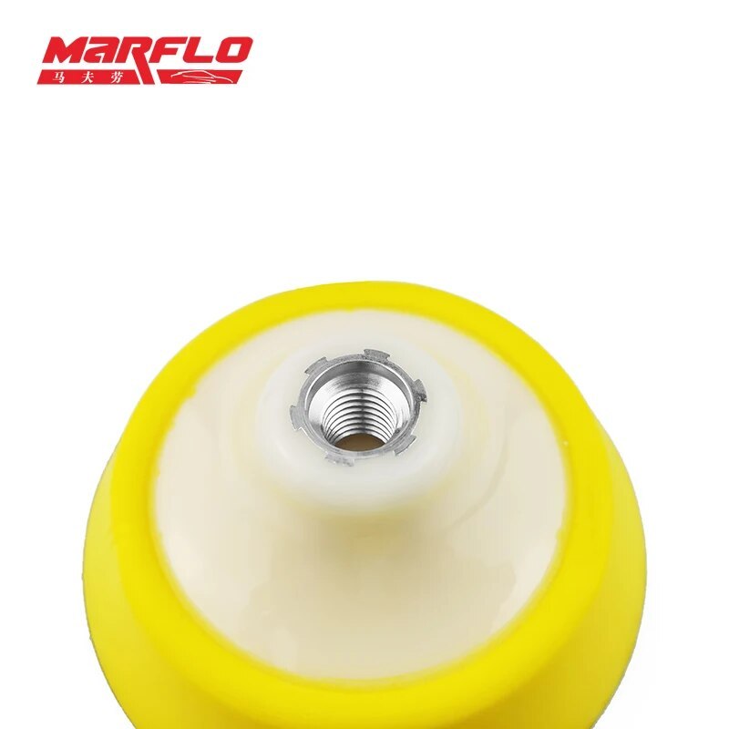 Marflo 5in PU Foam Backing Plate Drill Buffer 125mm Hook Loop M14 M16 Thread for Polishing Machine