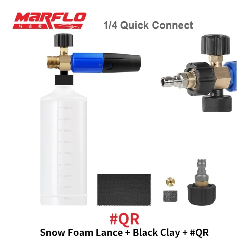 Marflo Snow Foam Gun Lance for Water Gun with Magic Clay Block Car Washing Package