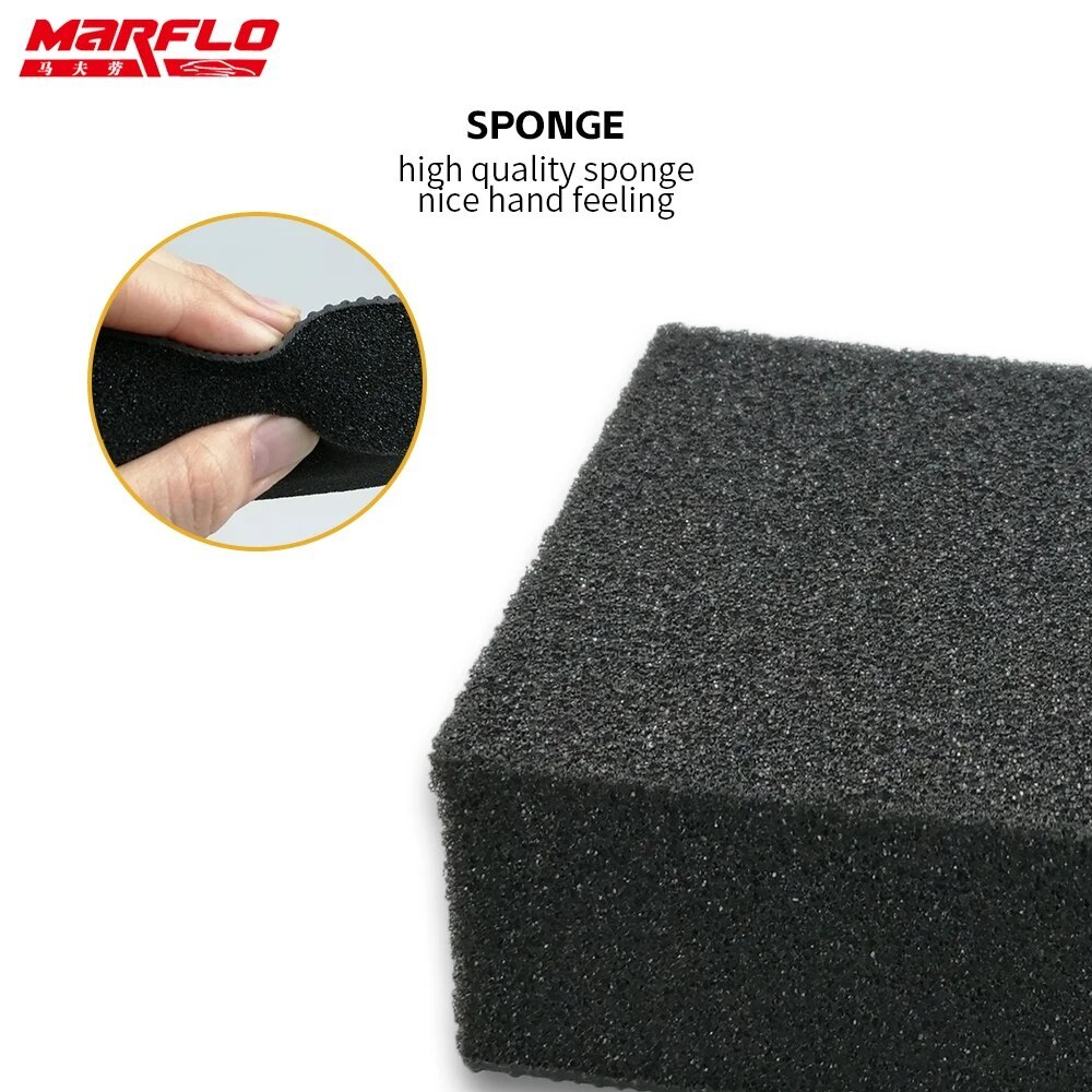 Marflo Car Paint Cleaner Magic Clay Pad Sponge Speed Block Before Waxing and Coating Auto Accessories Tools