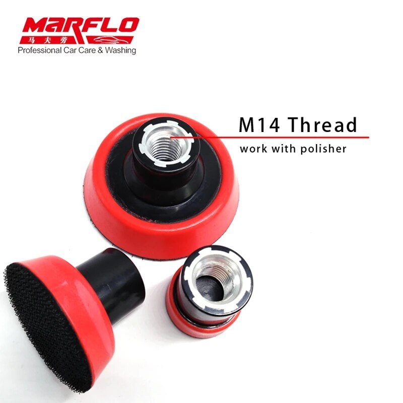 MARFLO Plate Backing Pad Sponge Polishing Car Wash and Care Tools M14 1.2" 2" 3" 3size in One Package