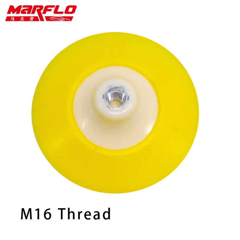 Marflo Car Wash Plate Backing Pad with Polishing Sponge Pad 6"  Thread M14 M16 5/8-11 Flexible Polishing Pad
