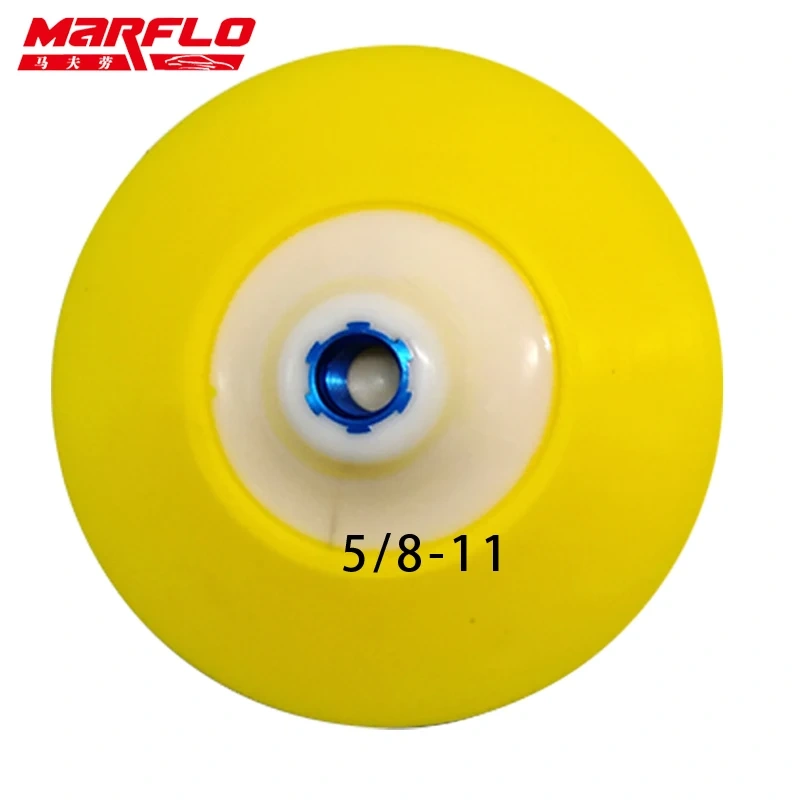 Marflo Car Wash Plate Backing Pad with Polishing Sponge Pad 6"  Thread M14 M16 5/8-11 Flexible Polishing Pad
