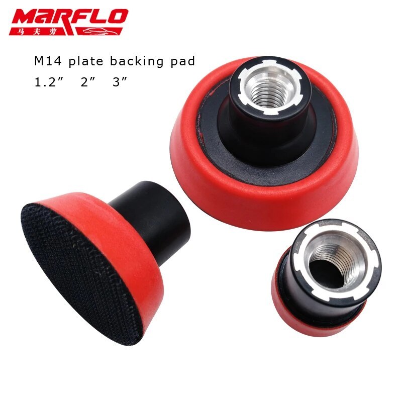 Marflo Sanding Backing Pad Plate Backing Pad M14 Thread M16 5/8-11 T1.2" 2" 3" 3size in one Package BT-70P123