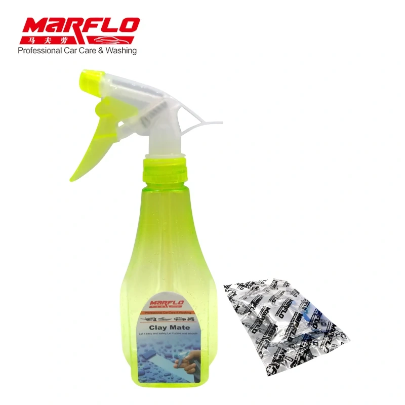 MARFLO Car Paint Cleaner Magic Clay Bar Lubricant  a Bottle with 2pcs Clay Mate Tablet work with Magic Clay Mitt Towel Pad Bar