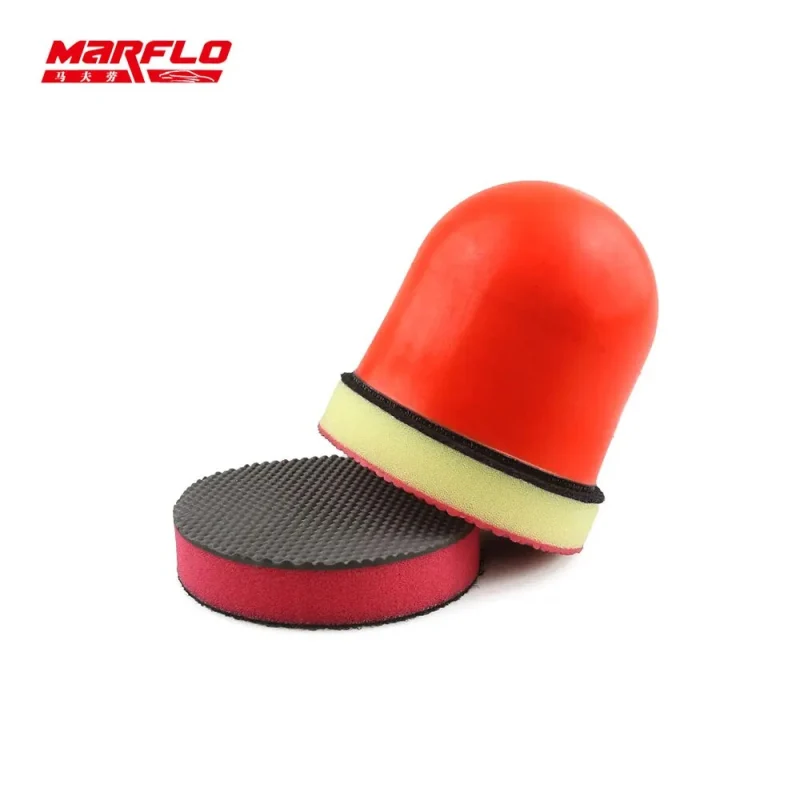 80MM MARFLO Magic Clay Pad Bar Polishing Sponge Pad Auto Care Car Washing Cleaning With Retail Packing
