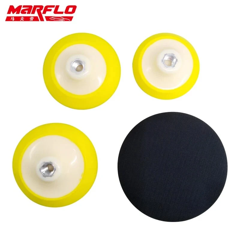 Plate Backing Pad for M16 Polisher with Polishing Sponge Pad 4" 4.5"5"6" Hook Loop Backing Pad Adhesive Back Plate Marflo