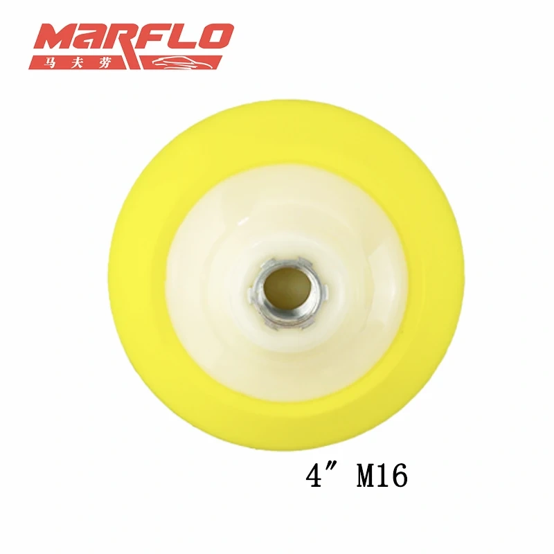 Plate Backing Pad for M16 Polisher with Polishing Sponge Pad 4" 4.5"5"6" Hook Loop Backing Pad Adhesive Back Plate Marflo