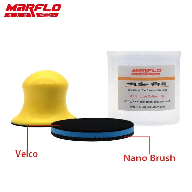 Marflo Car Wash Special Brush for Car Room Clean Brush Car Seat Clean Brush with Pu Applicator Bar