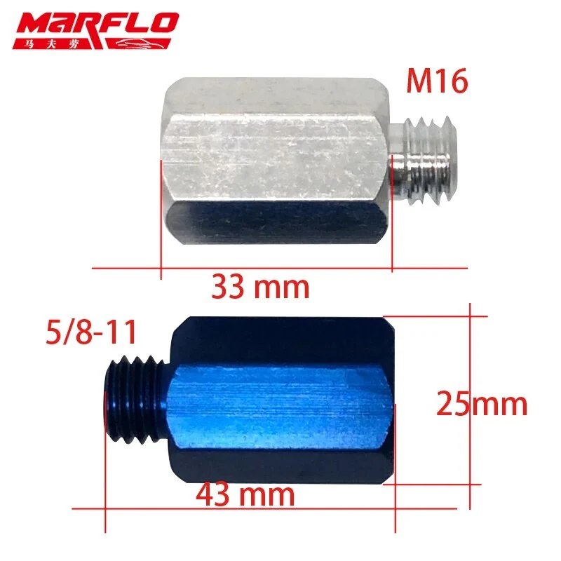 MARFLO M14 Rotary Polisher Extension Shaft for Car Care Polishing Accessories Tools Auto Detailing Backing Plate Pad