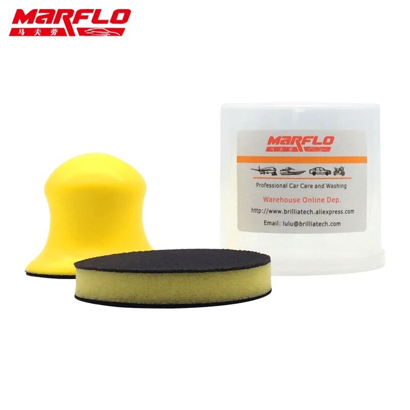 Marflo Car Wash Magic Clay Sponge Pad for Car Wash Maintenance Sponge Cloth Brush Applicator Cleaning Holder