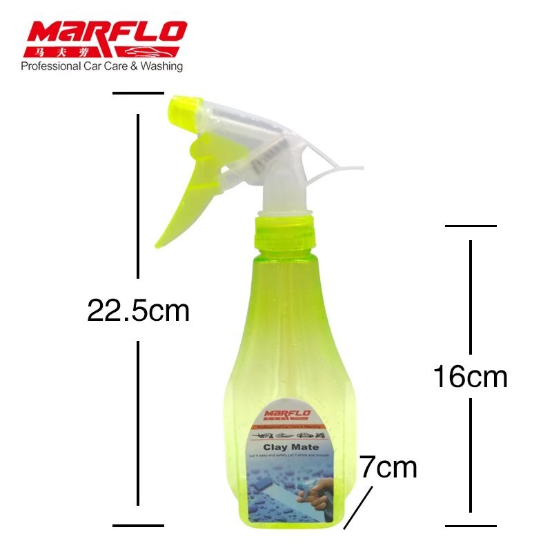 MARFLO Car Paint Cleaner Magic Clay Bar Lubricant  a Bottle with 2pcs Clay Mate Tablet work with Magic Clay Mitt Towel Pad Bar
