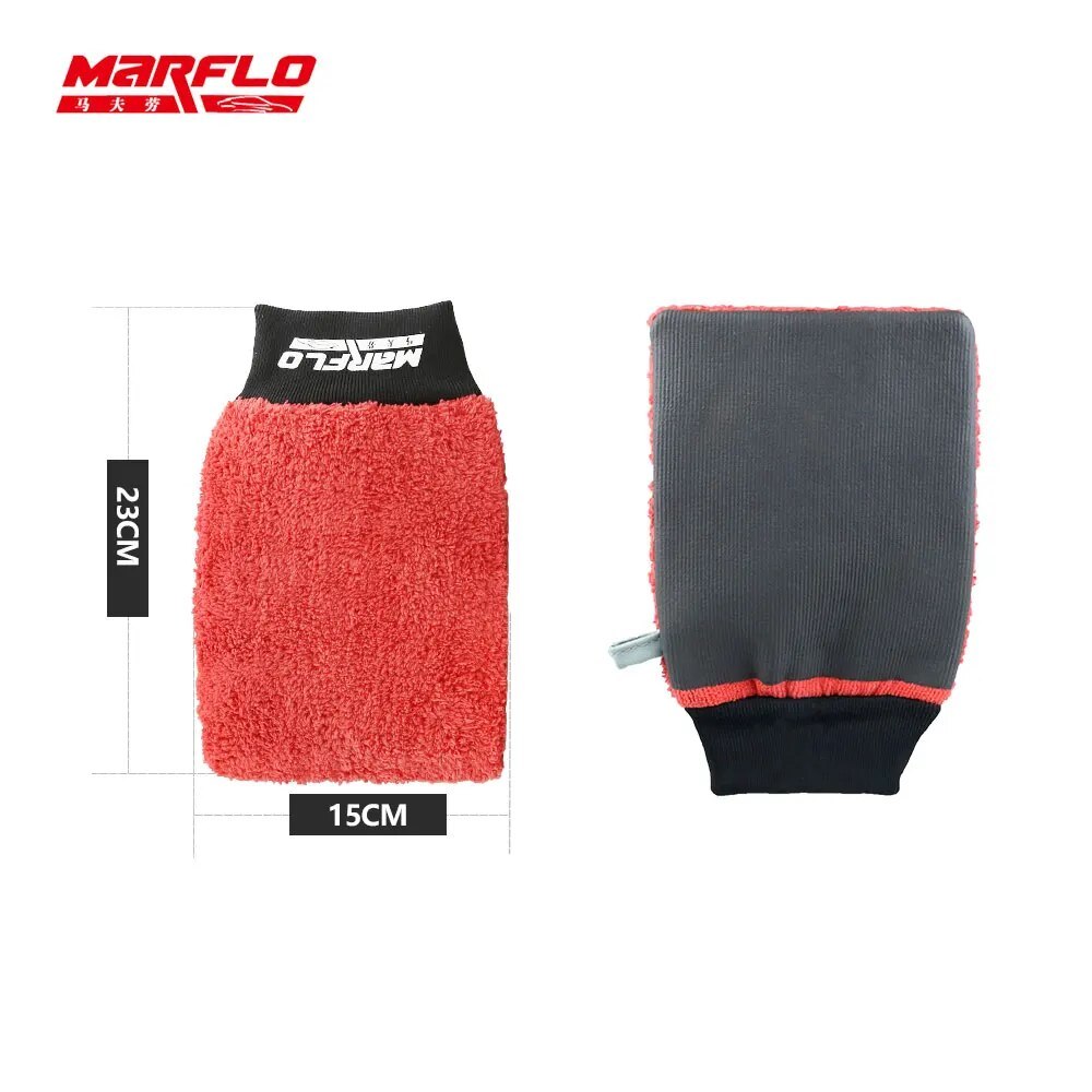 Marflo New Car Washing Magic Clay Mitt Microfiber Glove MF-6036 With Cuff Design Bar On The Glove And Mitts Paint Cleaner