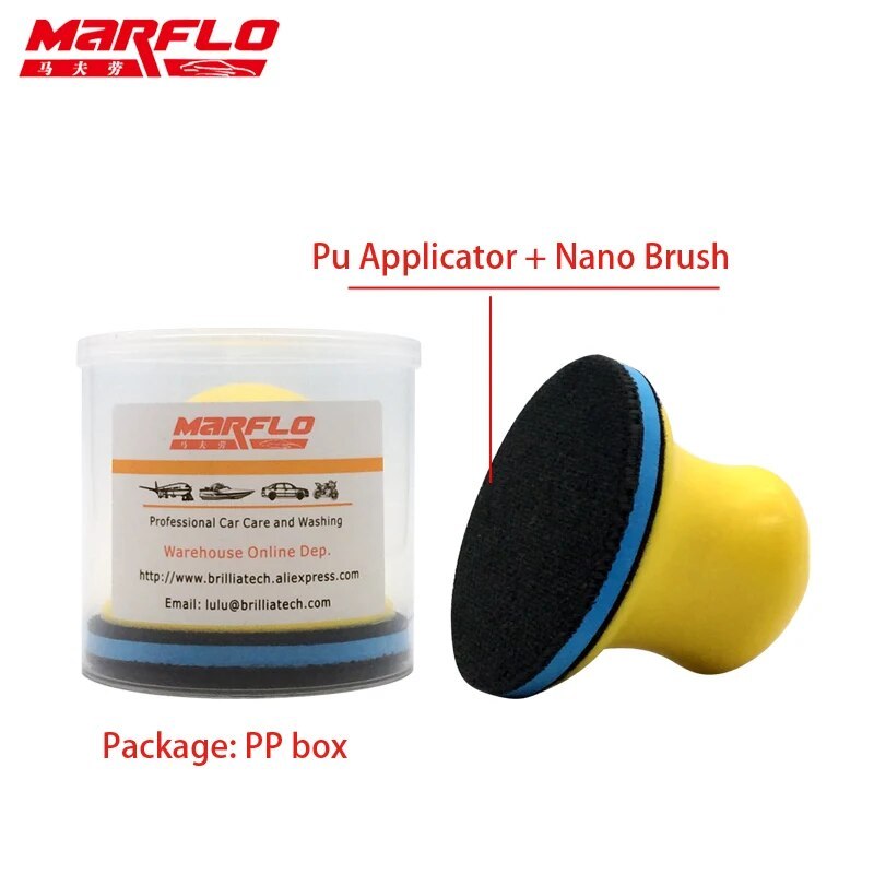 Marflo Car Wash Special Brush for Car Room Clean Brush Car Seat Clean Brush with Pu Applicator Bar
