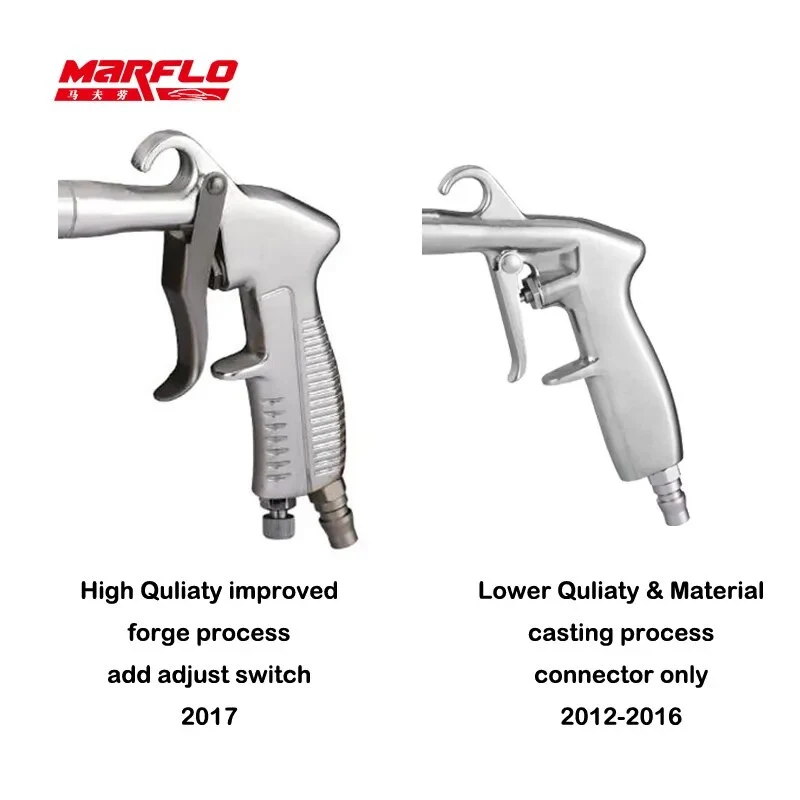 Marflo Car Washer Torna dor Japanese Stainless Steel Bearring Tube Tornado Gun to Car Care Maintenance Water Gun Snow Foam Lance