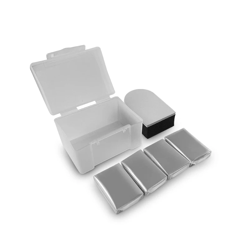 50g Magic Clay Bar 4pcs With Sponge Applicator Blue Yellow Auto Cleaning Clay Bar Car Detailing Clean Clay Blue Marflo BT-2016S