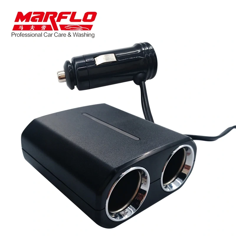 MARFLO 4 Way Car Cigarette Lighter Socket 12V  24V DC Car Socket Safety Design Simple Style