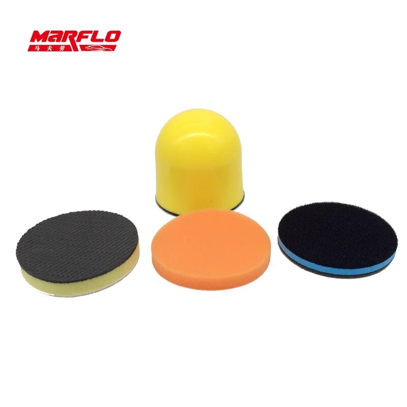 Marflo Car Care Wash Clean Brush Magic Clay Pad Wax Sponge Pad 3 Plus 1 Made by Brilliatech