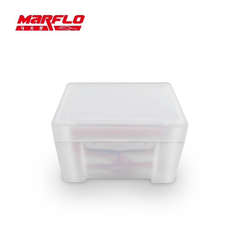 50g Magic Clay Bar 4pcs With Sponge Applicator Blue Yellow Auto Cleaning Clay Bar Car Detailing Clean Clay Blue Marflo BT-2016S