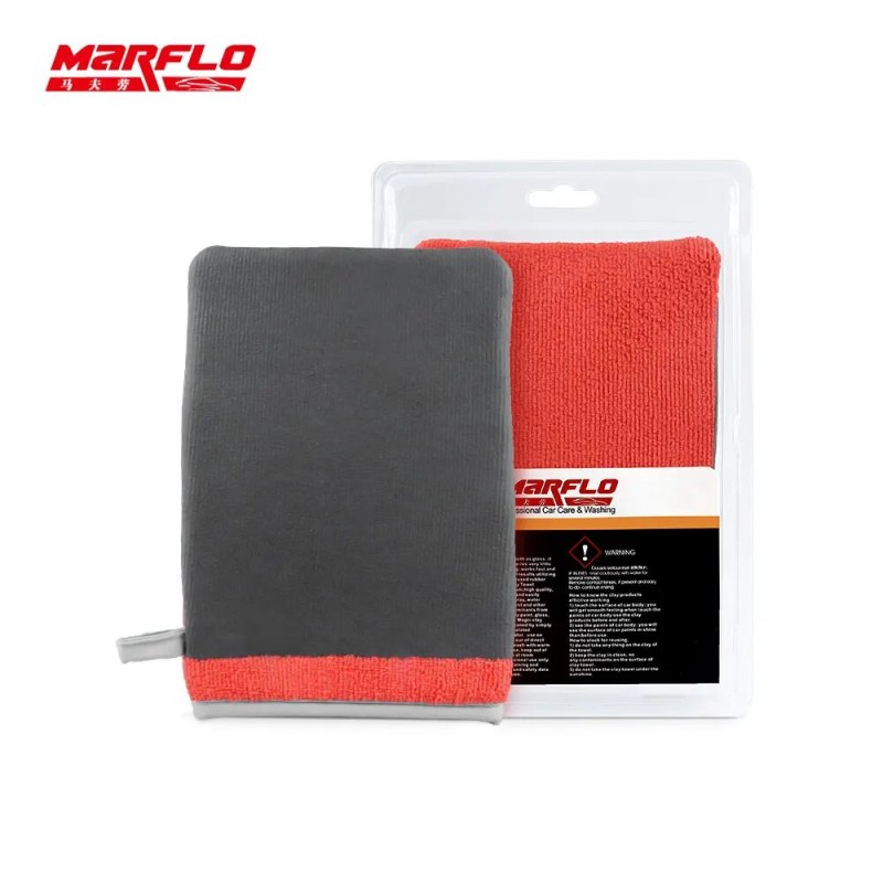 MARFLO 10pcs Car Wash Magic Clay Bar Mitt Car Clay Cloth Auto Care Cleaning Towel  Microfiber Sponge Pad Clay Cloth Detailing