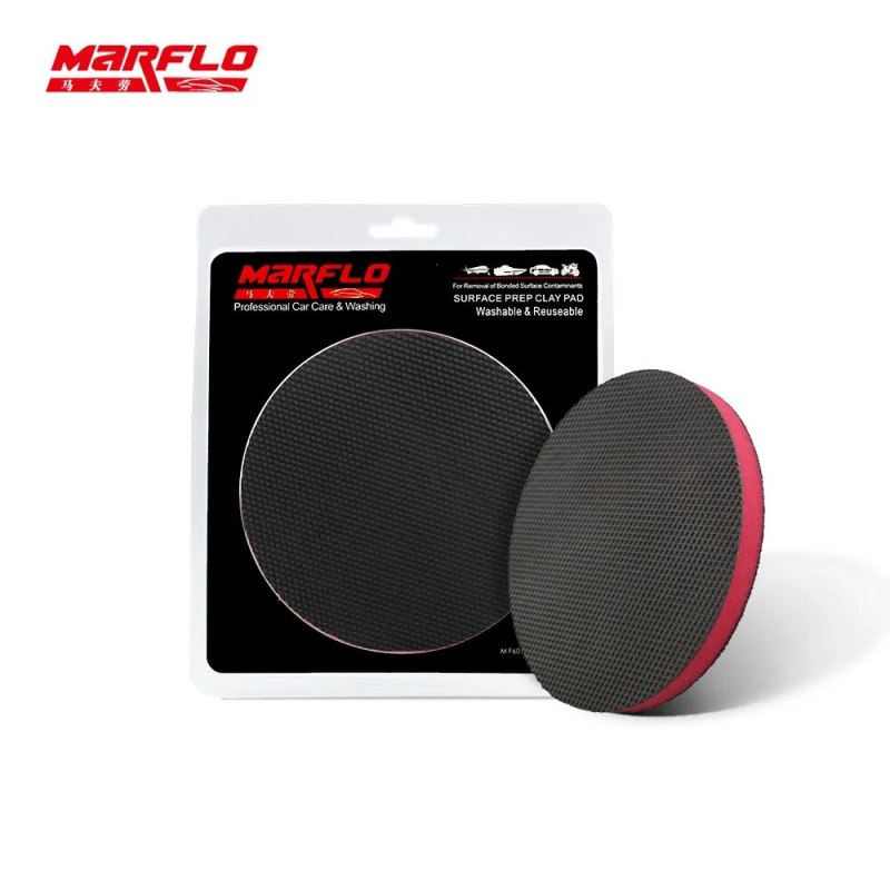 130mm MARFLO Magic Clay Pad Bar Mitt Car Care Wash Cleaning Polishing Sponge Wax Applicator Car Paint Repair Auto Skin