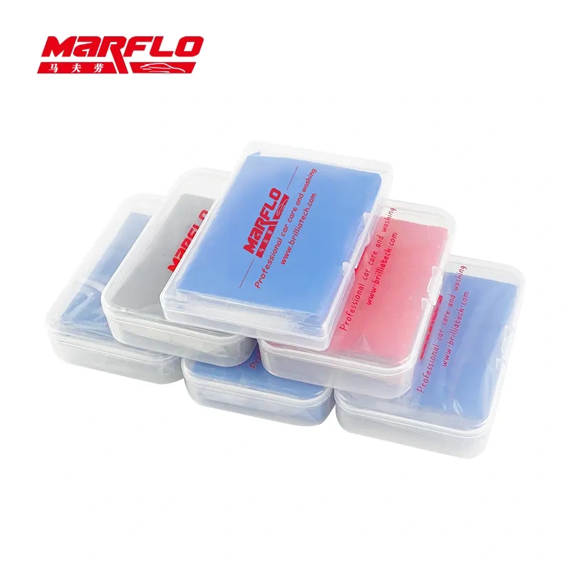 Marflo Car Wash Detailing Magic Clay Bar 100g Fine Medium King Grade Heavy 80g New Piont Clay Bar Powerful Removal Contaminants