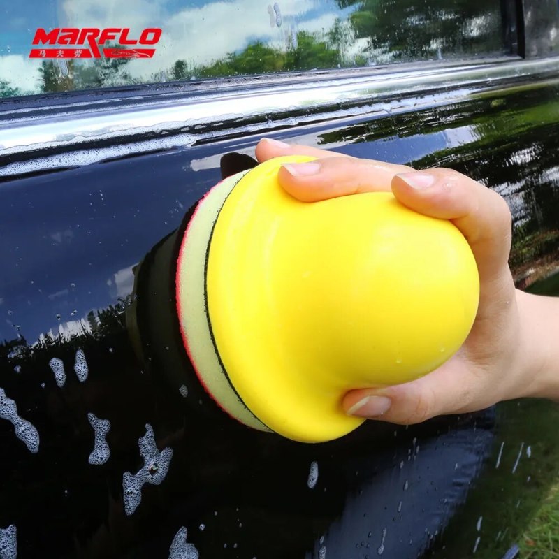 100mm Marflo Car Washing Magic Clay Sponge Pad Before Polish & Wax For Car Paint Care Cleaning Mud Disc Pad