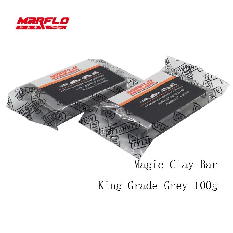 Marflo Magic Clay Bar Auto Car Paint Care Cleaning Detailing Washing King Grade Grey Rust Remover Converter Prevention