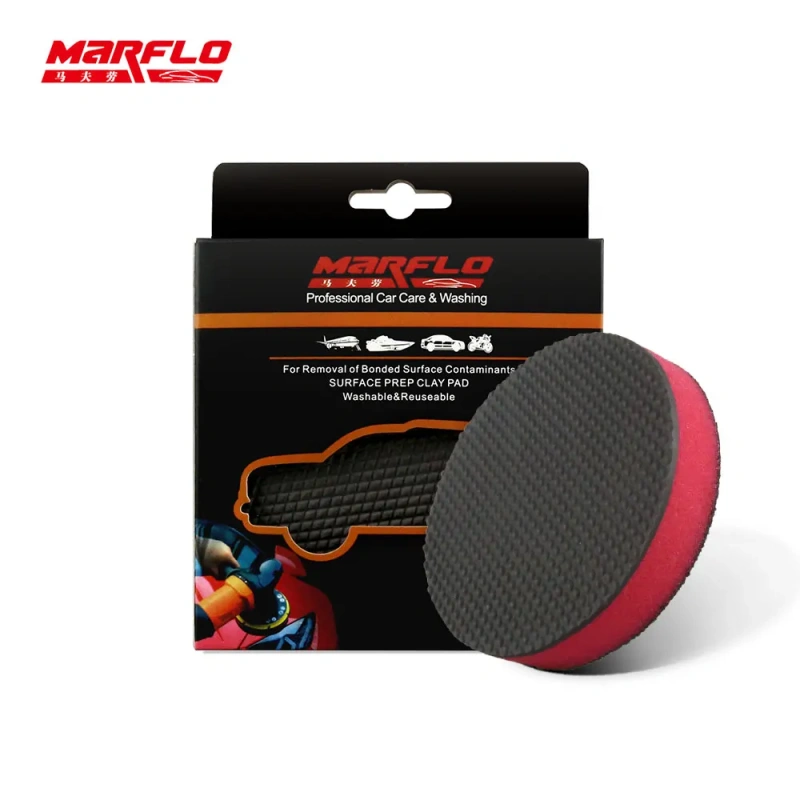 100mm Marflo Car Washing Magic Clay Sponge Pad Before Polish & Wax For Car Paint Care Cleaning Mud Disc Pad