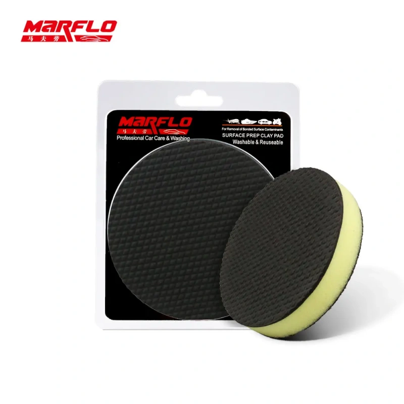 100mm Marflo Car Washing Magic Clay Sponge Pad Before Polish & Wax For Car Paint Care Cleaning Mud Disc Pad