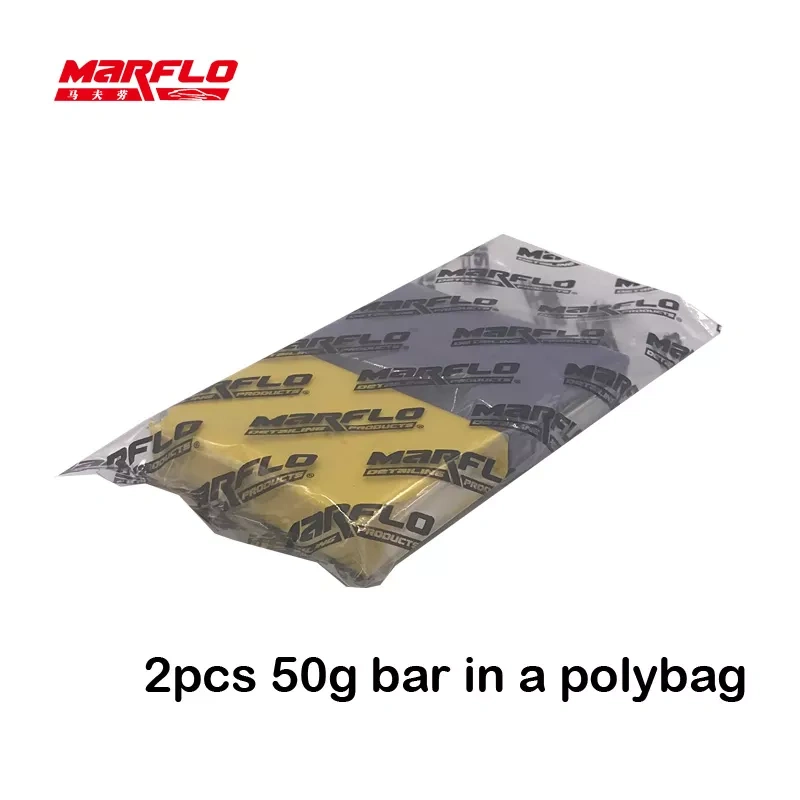 Marflo Magic Clay Bar for Car Wash 2pcs Fine Medium Heavy Grade Clay Bar  for Car Washing