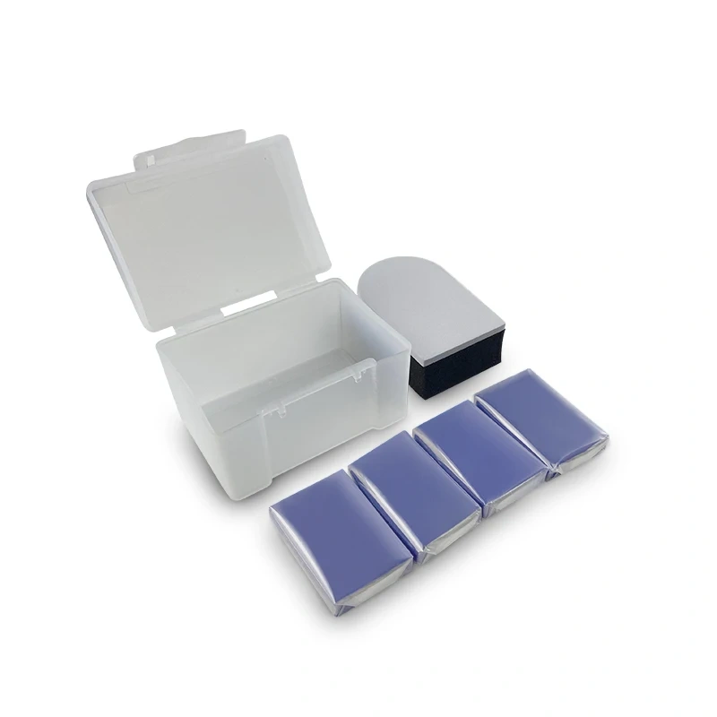 50g Magic Clay Bar 4pcs With Sponge Applicator Blue Yellow Auto Cleaning Clay Bar Car Detailing Clean Clay Blue Marflo BT-2016S