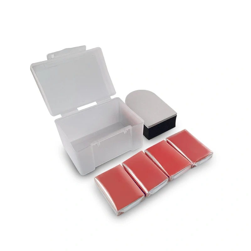 50g Magic Clay Bar 4pcs With Sponge Applicator Blue Yellow Auto Cleaning Clay Bar Car Detailing Clean Clay Blue Marflo BT-2016S