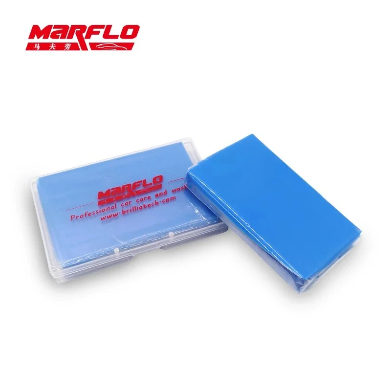 Magic Clay Bar Fine 100g With PP Box Super Car Cleaning Detailing Care Wash Before Wax Applicator Marflo Brilliatech