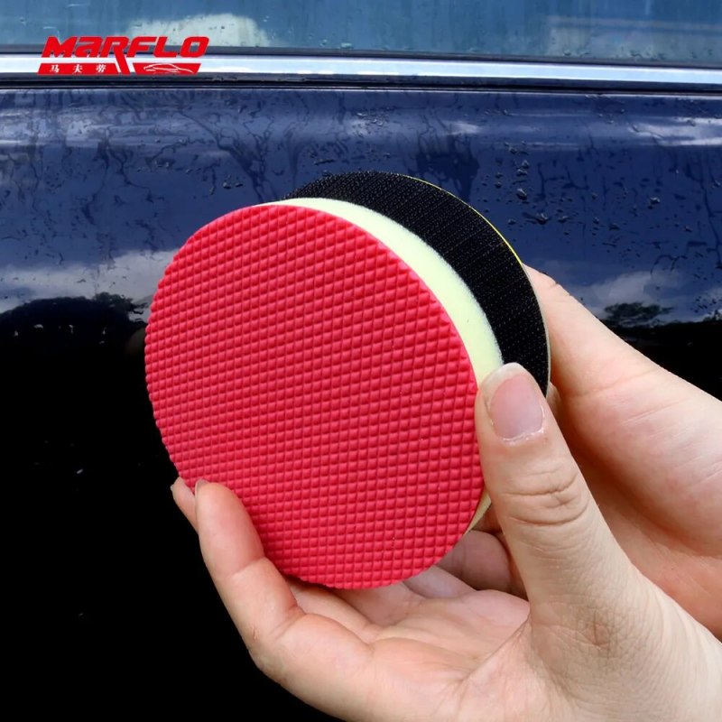 100mm Marflo Car Washing Magic Clay Sponge Pad Before Polish & Wax For Car Paint Care Cleaning Mud Disc Pad