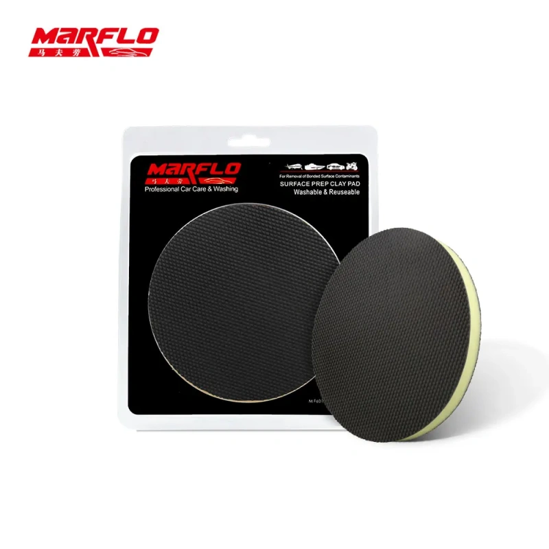 130mm MARFLO Magic Clay Pad Bar Mitt Car Care Wash Cleaning Polishing Sponge Wax Applicator Car Paint Repair Auto Skin