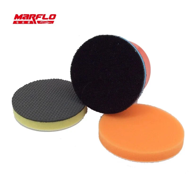 Marflo Car Care Wash Clean Brush Magic Clay Pad Wax Sponge Pad 3 Plus 1 Made by Brilliatech